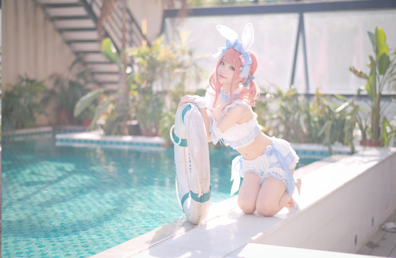 花柒Hana《夏日甜芯泳装》精品cos摄影作品赏析插图4 花柒Hana《夏日甜芯泳装》精品cos摄影作品赏析