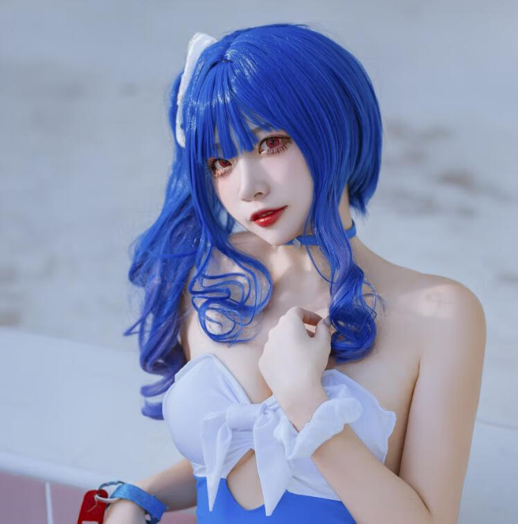 二佐Nisa【热辣泳装夏日妖精】碧蓝航线圣路易斯泳装cos作品赏析插图2 二佐Nisa【热辣泳装夏日妖精】碧蓝航线圣路易斯泳装cos作品赏析