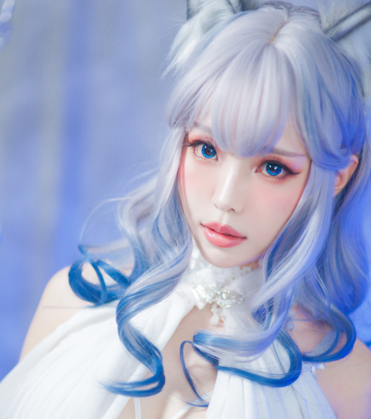 猫耳白丝带：ElyEE子小姐姐的可爱魅力尽显！