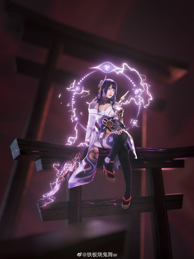 铁板烧鬼舞w cos作品 | 铁板烧鬼舞w在《原神》cos雷电将军