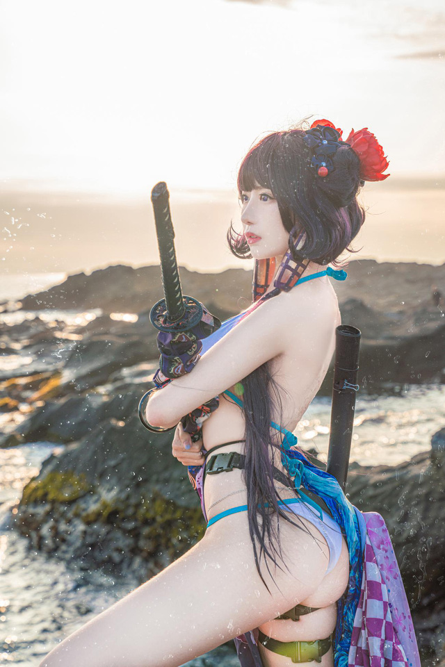 Shika小鹿鹿 cos 比基尼版葛饰应为[Shika小鹿鹿 cos 图集]