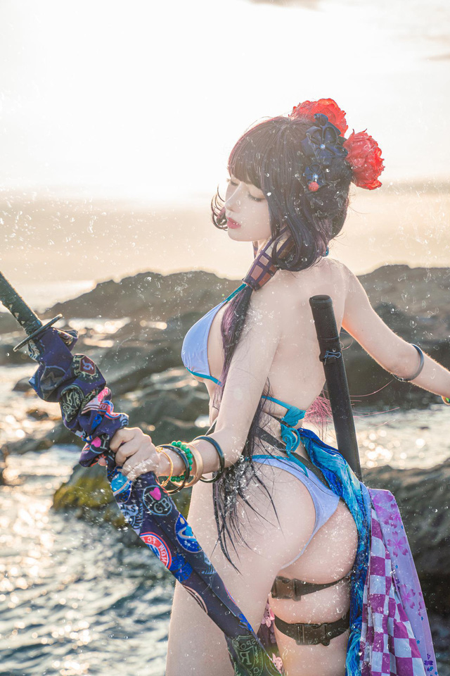 Shika小鹿鹿 cos 比基尼版葛饰应为[Shika小鹿鹿 cos 图集]