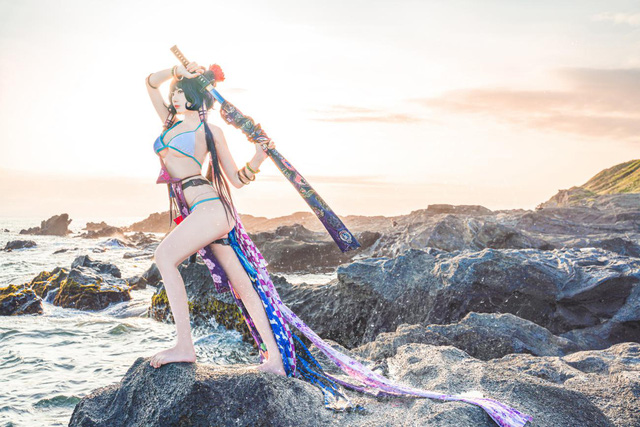 Shika小鹿鹿 cos 比基尼版葛饰应为[Shika小鹿鹿 cos 图集]