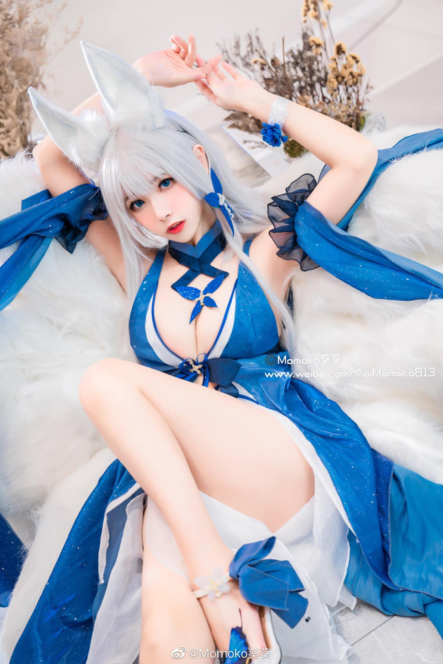 Momoko葵葵@碧蓝航线cos作品 | Momoko葵葵cos“蓝玫瑰”信浓