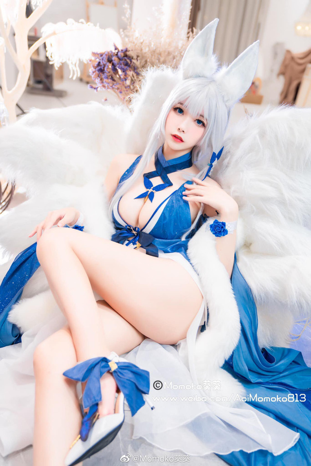 Momoko葵葵@碧蓝航线cos作品 | Momoko葵葵cos“蓝玫瑰”信浓