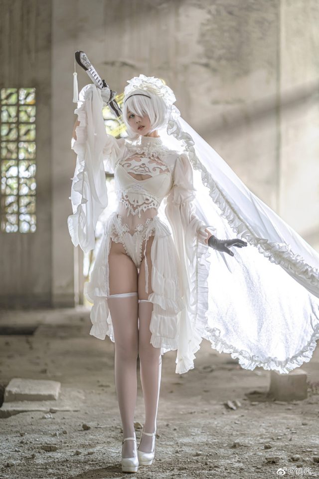 coser@镜酱cos图集 | 国内小姐姐_镜酱cos“婚纱版”2B