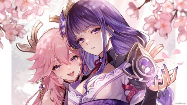 原神cosplay | coser桃景三酪&#038;伊喵君_Nya化身雷电将军和八重神子