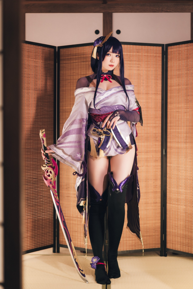 霜月shimo cos作品 | 霜月shimo在《原神》cos雷电将军 霜月shimo cos作品 | 霜月shimo在《原神》cos雷电将军