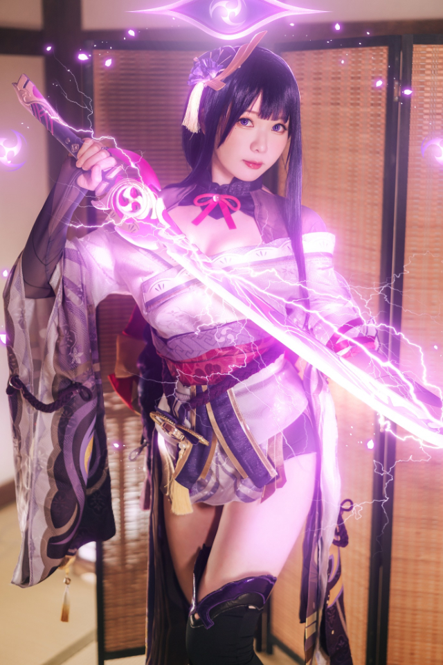 霜月shimo cos作品 | 霜月shimo在《原神》cos雷电将军 霜月shimo cos作品 | 霜月shimo在《原神》cos雷电将军