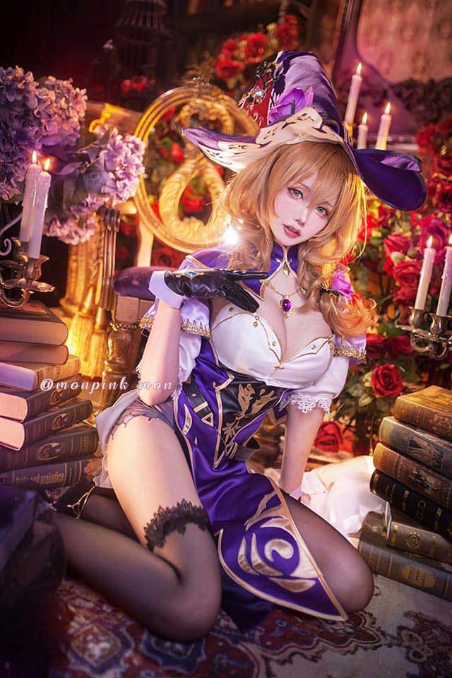 Mon夢_monpink cosplay | Mon夢_monpink在《原神》cos丽莎（Lisa）