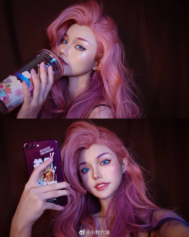 小野六缘cos作品 | 小野六缘在《英雄联盟》cos萨勒芬妮Seraphine