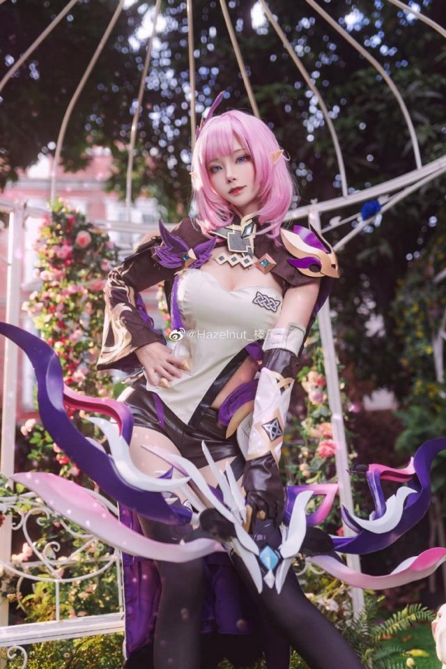 coser@Hazelnut_榛子在《崩坏3》化身“粉色妖精”爱莉希雅