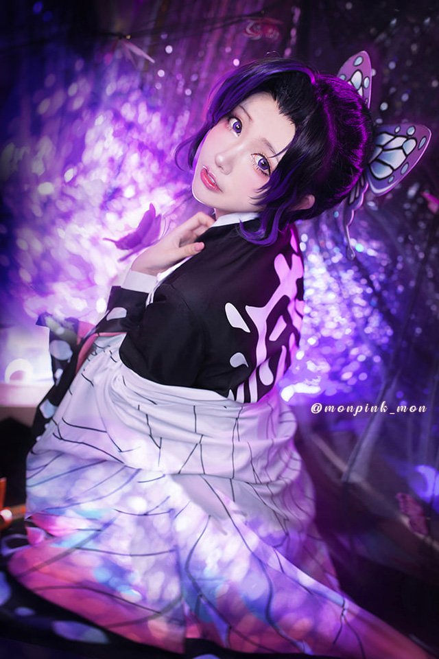 Mon夢_monpink在《鬼灭之刃》中的一系列kimetu no yaiba cosplay