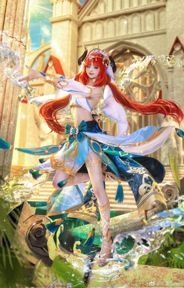 coser@小柔SeeU在《原神Impact》中化身“莲光落舞筵”妮露
