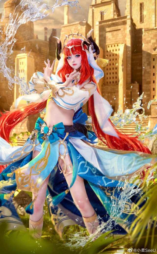 coser@小柔SeeU在《原神Impact》中化身“莲光落舞筵”妮露