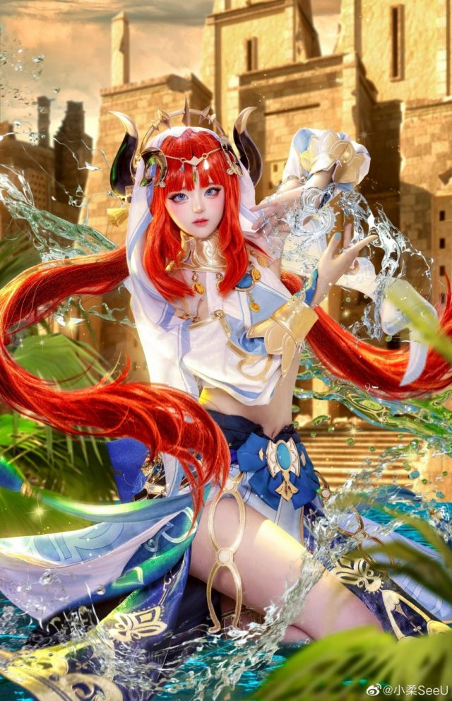 coser@小柔SeeU在《原神Impact》中化身“莲光落舞筵”妮露