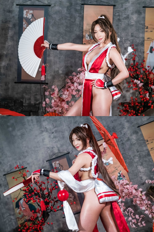 韩国coser@Pion Kim在《The King Of Fighters》完美cosplay不知火舞
