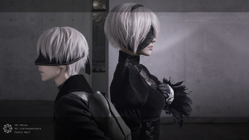 NieR:Automata COSPLAY：当《尼尔：机械纪元》的2B女孩拥抱“尤尔哈9S”时