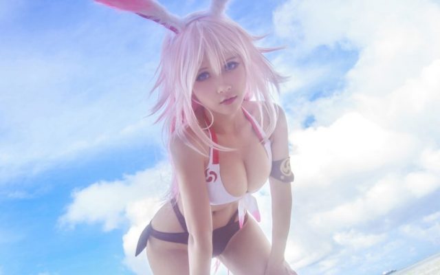 coser@夏美酱_在游戏《崩坏3》中化身“逆神巫女”八重樱 coser@夏美酱_在游戏《崩坏3》中化身“逆神巫女”八重樱