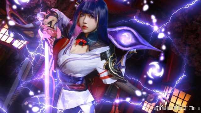 在《原神Impact》中的美丽迷人cosplay,coser@Zion化身雷电将军 在《原神Impact》中的美丽迷人cosplay,coser@Zion化身雷电将军