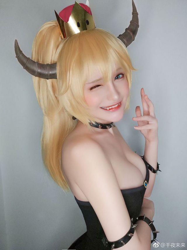 coser@千夜未来化身性感美丽的库巴公主，让马里奥心动