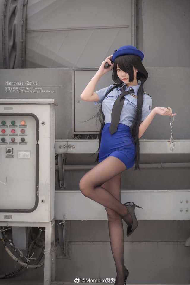 coser@Momoko葵葵在《约会大作战》化身“女警版”时崎狂三
