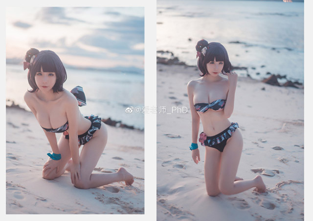 性感浮世绘美女:爱老师_PhD的“比基尼版”葛饰北斋cosplay 性感浮世绘美女:爱老师_PhD的“比基尼版”葛饰北斋cosplay