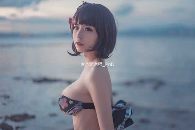 性感浮世绘美女:爱老师_PhD的“比基尼版”葛饰北斋cosplay 性感浮世绘美女:爱老师_PhD的“比基尼版”葛饰北斋cosplay