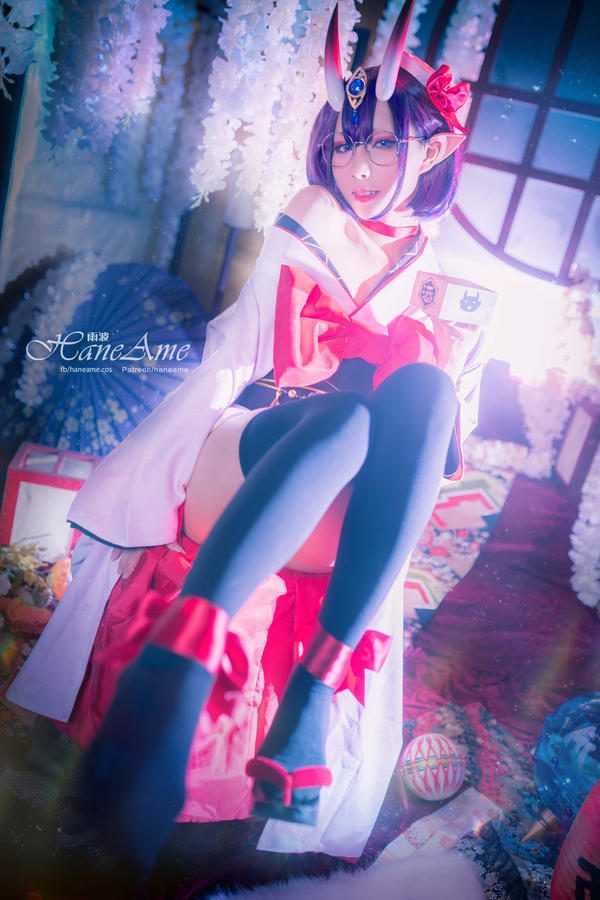 魅惑妖姬cosplay，雨波_HaneAme化身酒吞童子展现神秘妖异之美