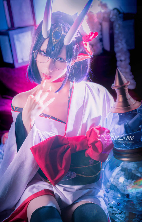 魅惑妖姬cosplay，雨波_HaneAme化身酒吞童子展现神秘妖异之美