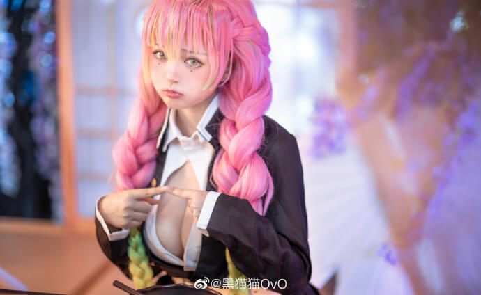 coser黑猫猫OvO化身《鬼灭之刃》甘露寺蜜璃,展现可爱恋柱的魅力 coser黑猫猫OvO化身《鬼灭之刃》甘露寺蜜璃,展现可爱恋柱的魅力