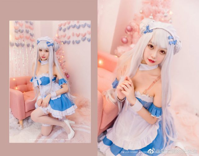 可爱迷人的碧蓝女仆:嘎潼cos《碧蓝航线》小天鹅“女仆版” 可爱迷人的碧蓝女仆:嘎潼cos《碧蓝航线》小天鹅“女仆版”