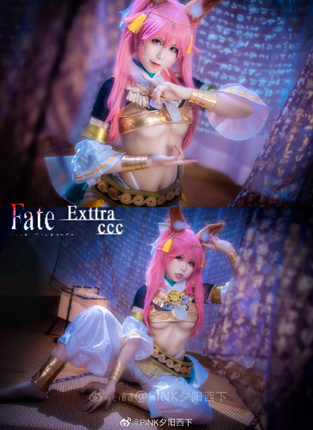 PINK夕阳西下cos《Fate/EXTRA》玉藻前,演绎梦幻“神话礼装”之美 PINK夕阳西下cos《Fate/EXTRA》玉藻前,演绎梦幻“神话礼装”之美