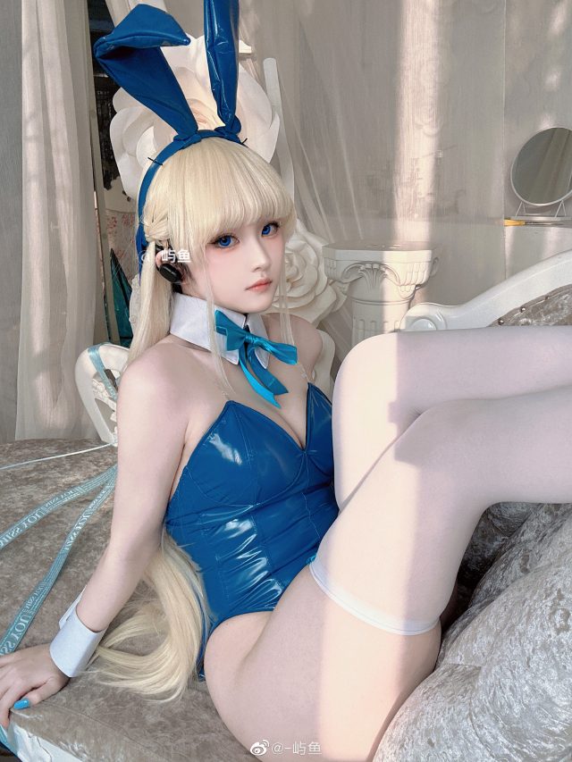 [蔚蓝档案]-屿鱼cos飞鸟马时，展现风情万种的兔女郎魅力