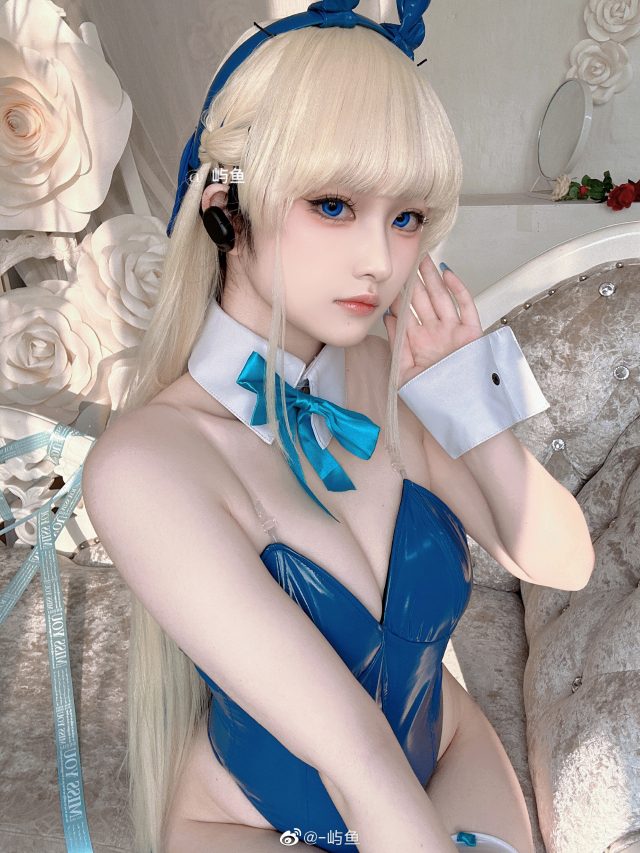 [蔚蓝档案]-屿鱼cos飞鸟马时，展现风情万种的兔女郎魅力