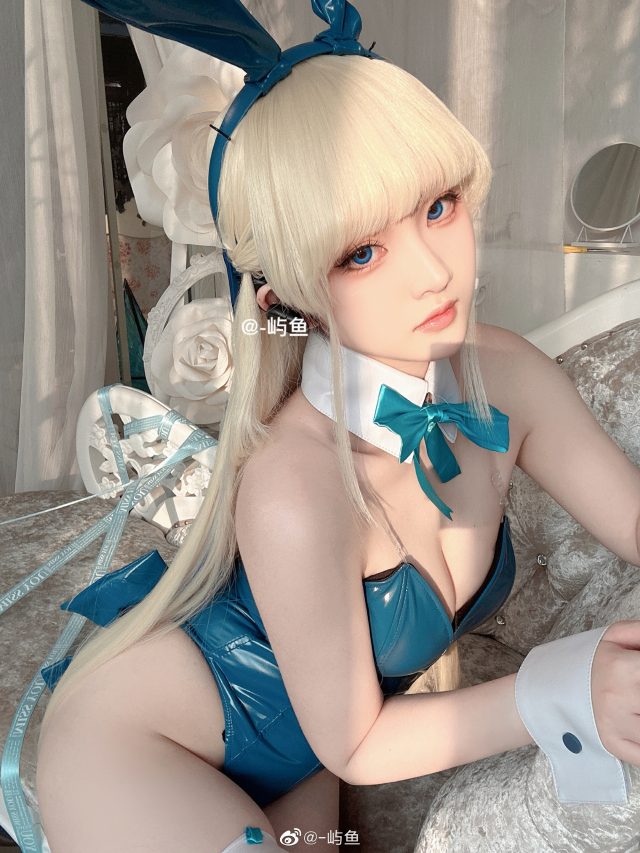 [蔚蓝档案]-屿鱼cos飞鸟马时，展现风情万种的兔女郎魅力