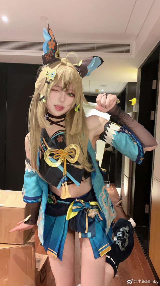 [原神]小饱littleky cos绮良良，魅力爆表的“檐宇猫游”