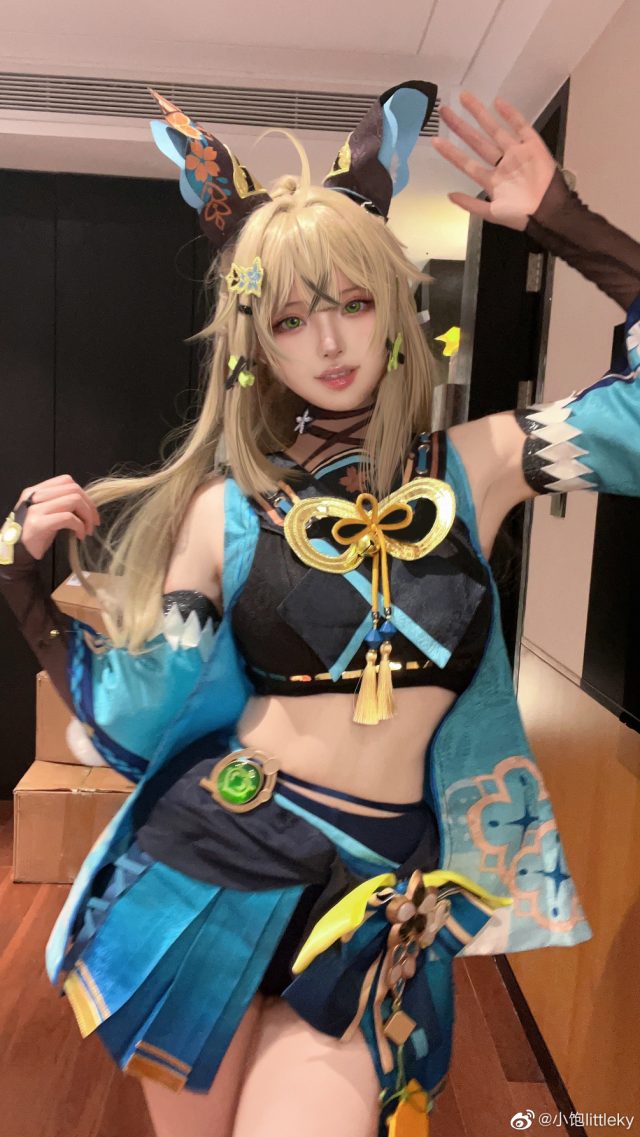 [原神]小饱littleky cos绮良良，魅力爆表的“檐宇猫游”