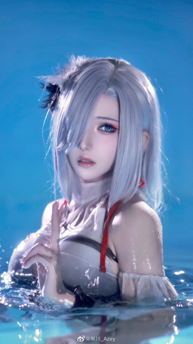 啊川_Azey cos《原神》申鹤，美丽迷人尽显神秘魅力