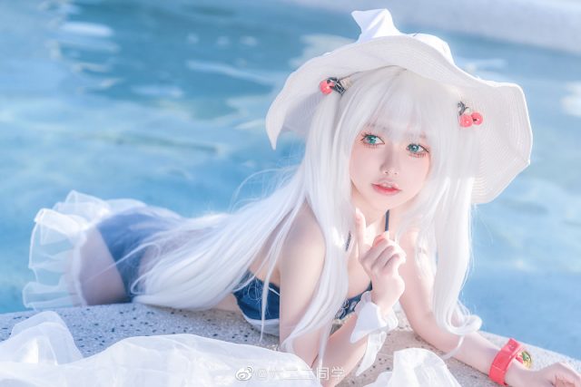六二二同学cos《碧蓝航线》哈曼，魅力无限的夏日泳装