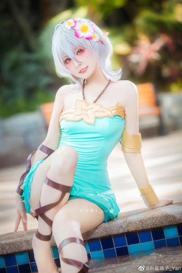 [公主连结！Re:Dive]外星嫣子_Yan cos可可萝，带你踏上清凉的夏日之旅！