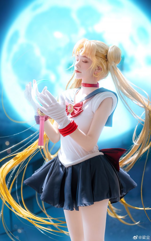 梁尘cos《美少女战士》月野兔，再现神级现实版月亮女神