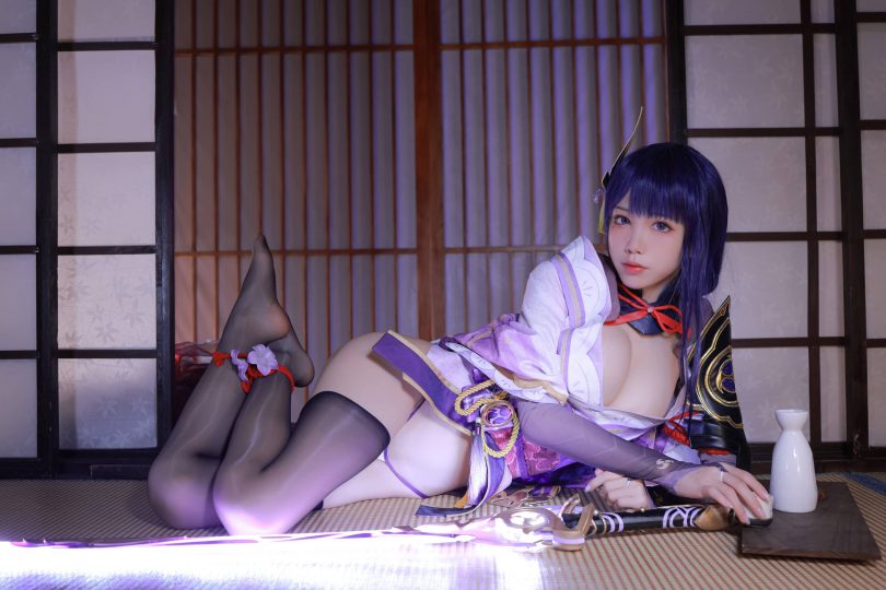 水淼aqua cos雷电将军 | 水淼aqua_原神·雷电将军cos作品 [130P-149MB]