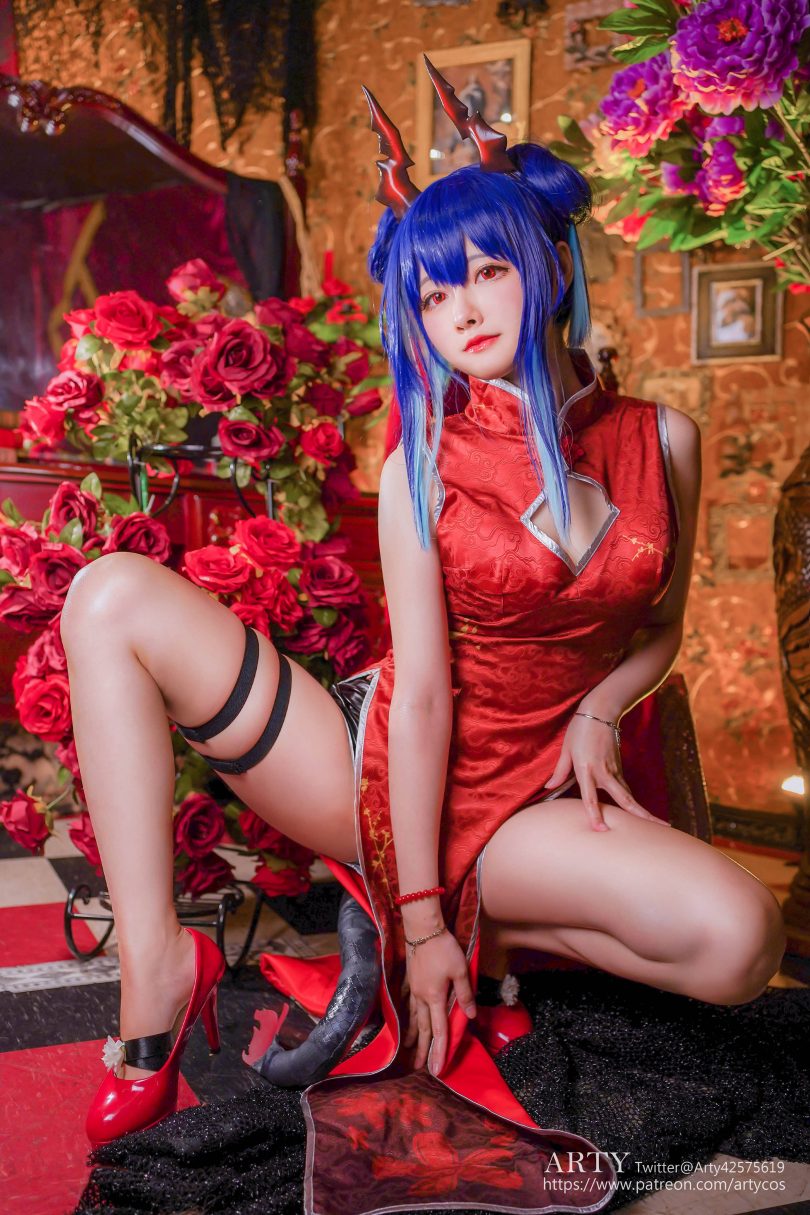 Arty亚缇cos陈 | Arty亚缇_明日方舟·陈 岁红霞旗袍cos作品 [18P-324MB]