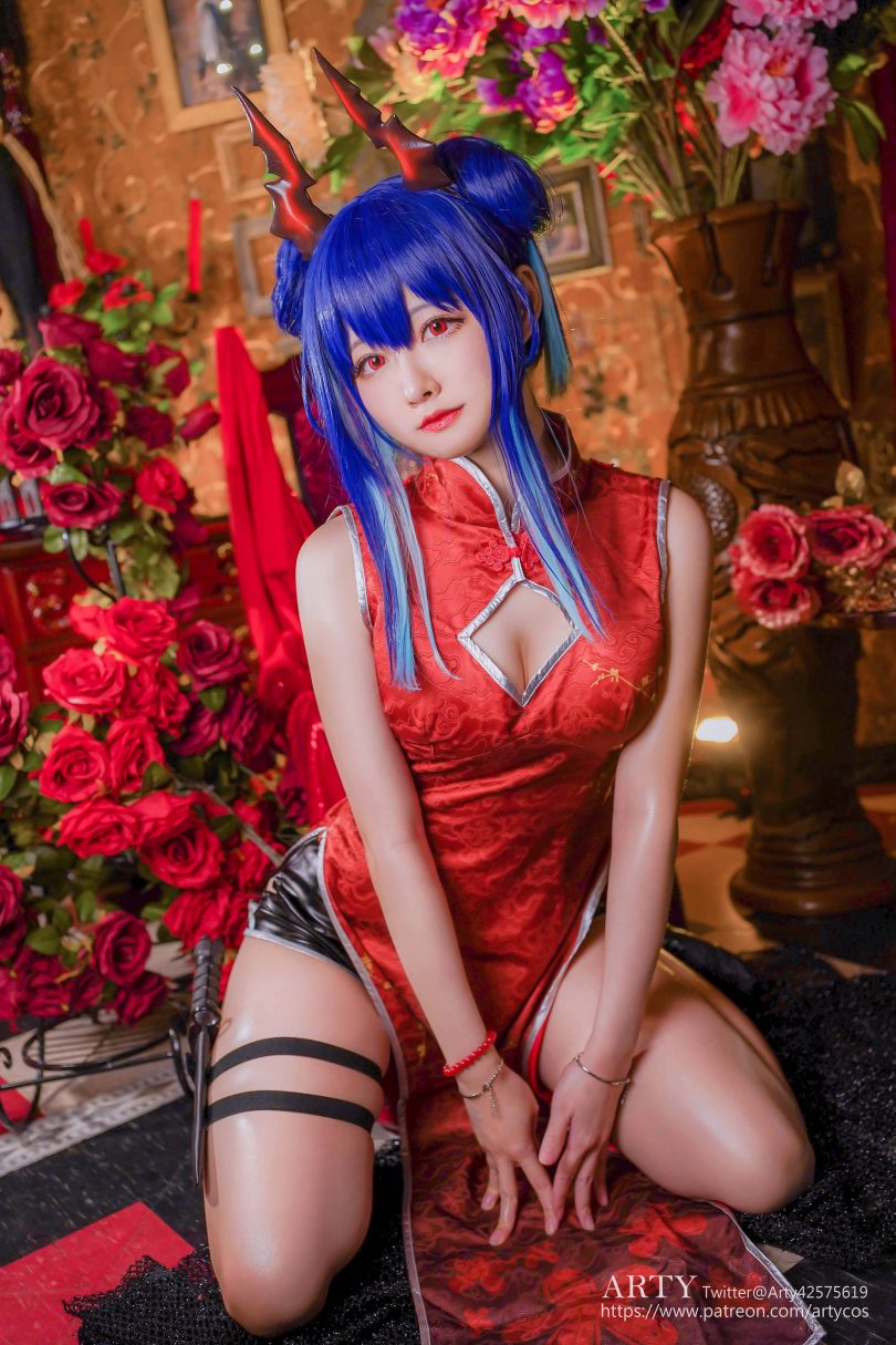 Arty亚缇cos陈 | Arty亚缇_明日方舟·陈 岁红霞旗袍cos作品 [18P-324MB]