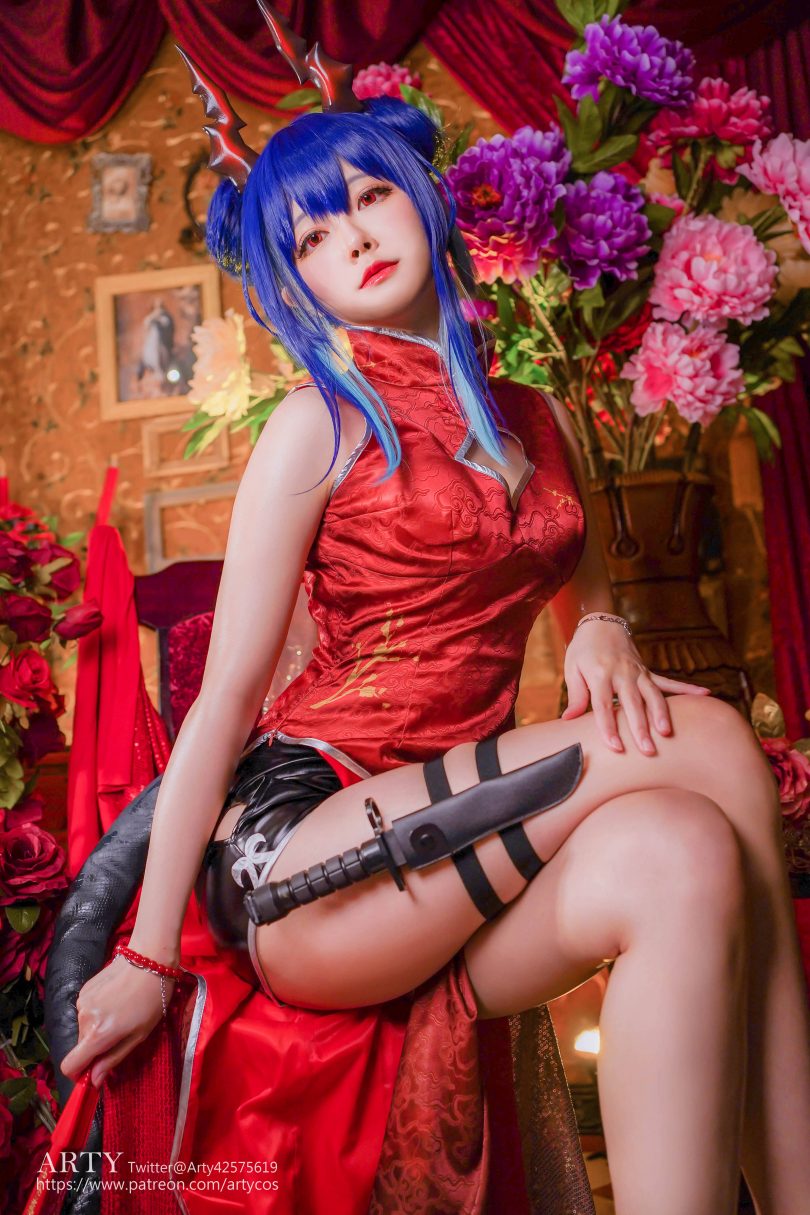 Arty亚缇cos陈 | Arty亚缇_明日方舟·陈 岁红霞旗袍cos作品 [18P-324MB]