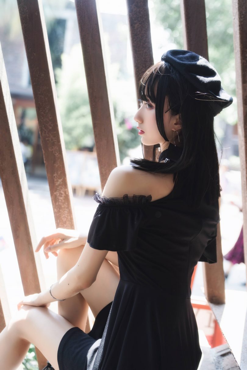 木棉棉OwO cosplay作品 | 木棉棉OwO_连体裙·黑色魅惑cos图包 [23P-441MB]