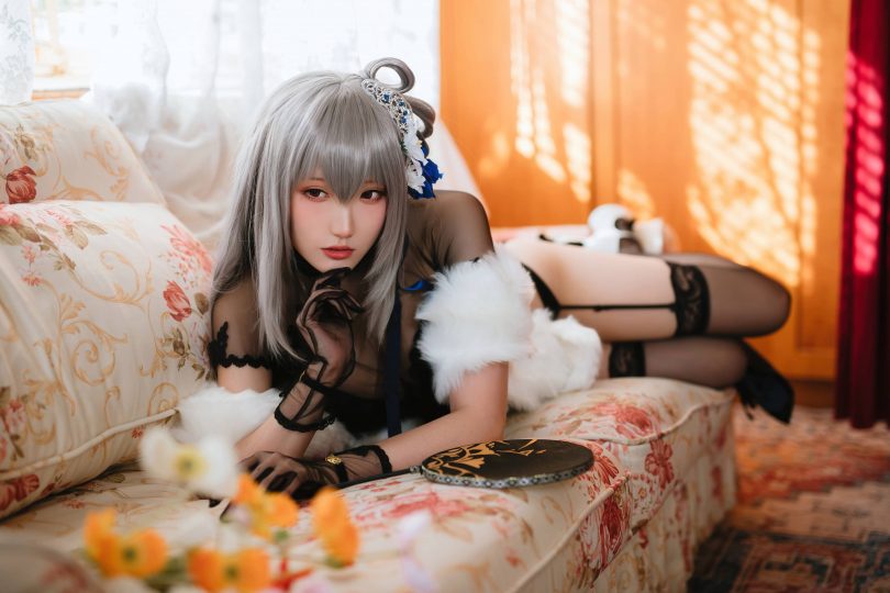 瓜希酱cos路易九世 | 瓜希酱_碧蓝航线·路易九世旗袍cos作品 [18P-83MB]