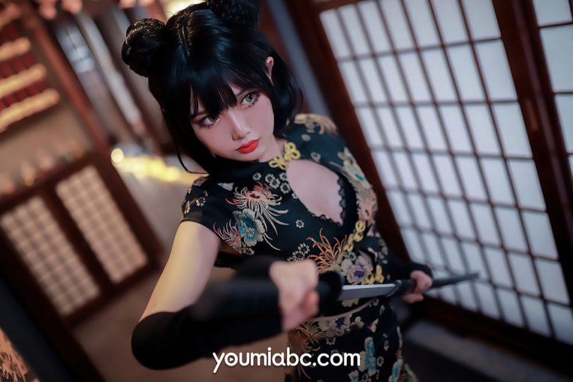 您的蛋蛋cos武士娘 | 您的蛋蛋_YouMi·旗袍武士娘cos作品 [33P-650MB]