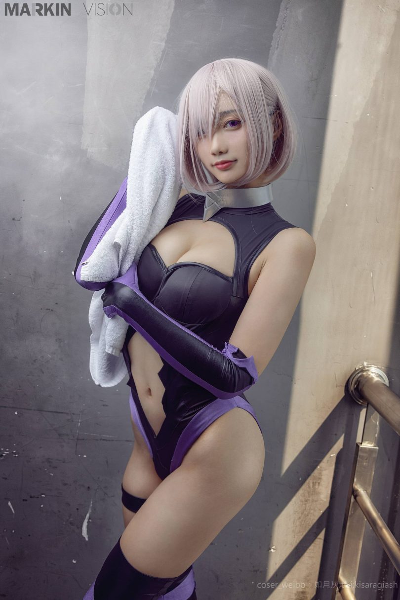 如月灰cos玛修 | 如月灰_Fate/Grand Order·玛修训练服cos作品 [8P-50MB]